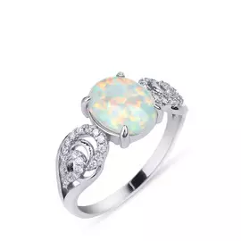 Кольцо серебряное "Радостные мгновения"