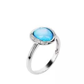 Кольцо серебряное "Серенада"