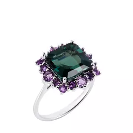 Кольцо серебряное "Вечерний блеск"