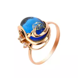 Кольцо серебряное "Янтарная тайна"