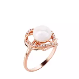 Кольцо серебряное "Жемчужина стиля"