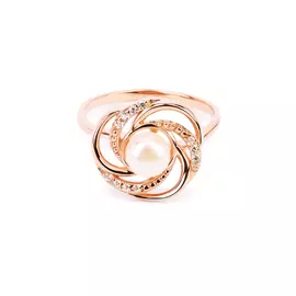 Кольцо серебряное "Жемчужная красота"
