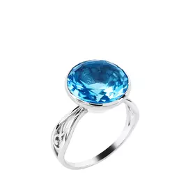 Кольцо серебряное "Звезда удачи"