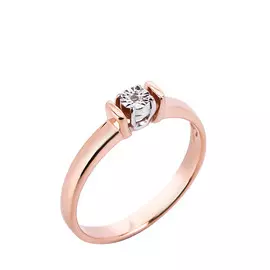 Кольцо серебряное с бриллиантом "Драгоценная мечта"