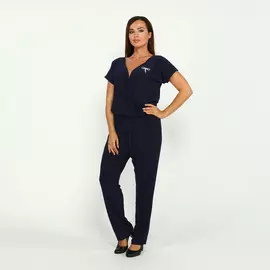 Комбинезон однотонный с украшением