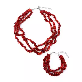 Комплект (бусы + бралет) "Богатство цвета"