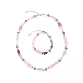 Комплект (бусы,браслет) "Прикосновение нежности"