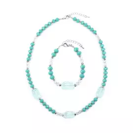 Комплект(бусы+браслет) "Притягательная красота"