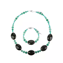 Комплект (бусы,браслет) "Ямайка"