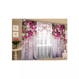 Комплект штор "Цветочный каскад"