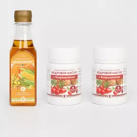 Масло кедровое с боярышником, 2 шт.+ подарок!