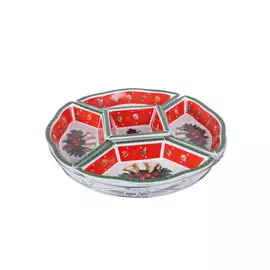 Менажница с новогодним дизайном, 31х31х6.5 см