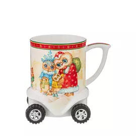 Набор из 2-х кружек на колёсиках, 350 мл