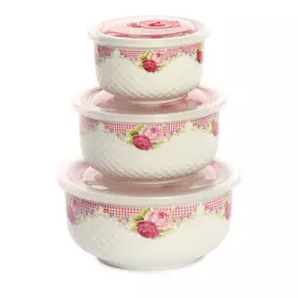Набор керамических контейнеров с крышками 6 шт