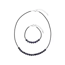 Набор колье + браслет "Благородный сапфир"