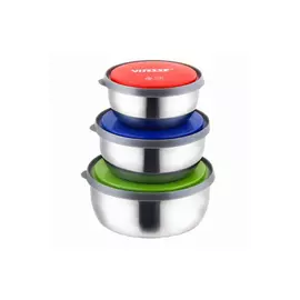 Набор мисок с крышками, 6 шт.