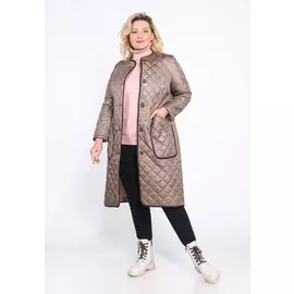 Пальто с окантовкой контрастной лентой