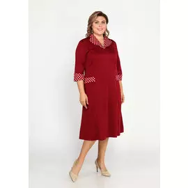 Платье А-силуэта с оригинальным воротником