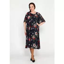 Платье А-силуэта шифоновое