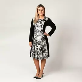 Платье из комбинированной ткани