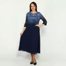 Платье комбинированное с кружевным верхом