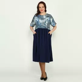 Платье комбинированное свободное