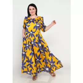 Платье-макси с рукавом 3/4