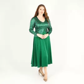 Платье-миди с эффектом двойки