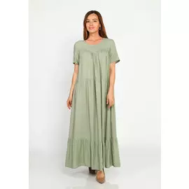 Платье многоярусное с фигурной кокеткой