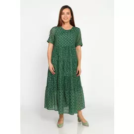 Платье многоярусное с рукавом 1/2