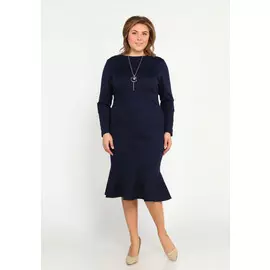 Платье приталенного силуэта с длинным рукавом