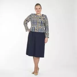 Платье расклешенного кроя с длинным рукавом