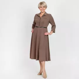 Платье-рубашка с рукавом 3/4 и ремешком в комплекте