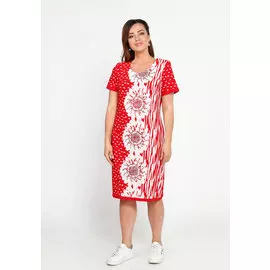 Платье с коротким рукавом и стразами