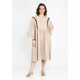 Платье с отделкой кружевом с компонами