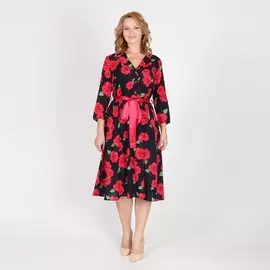 Платье с отложным воротником и поясом в комплекте