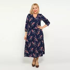 Платье с отрезной юбкой на резинке и принтом