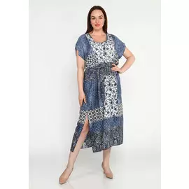 Платье с принтом и свободными рукавами