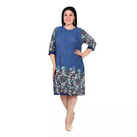 Платье с рисунком расклешённого кроя