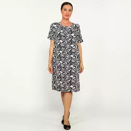 Платье с узором и коротким рукавом