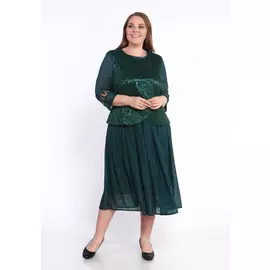 Платье с вставками из гипюра