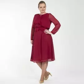 Платье шифоновое с оригинальной отделкой