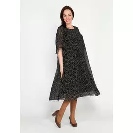 Платье шифоновое с рукавами крылышки