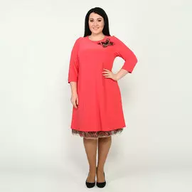 Платье свободное с декором