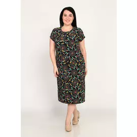 Платье трикотажное с разрезами по бокам