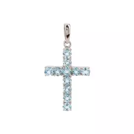 Подвеска-крест серебряная "Вера"