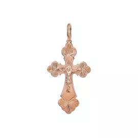 Подвеска-крест серебряная "Воскресенье"