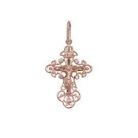 Подвеска-крест серебряная, "Всевышний"