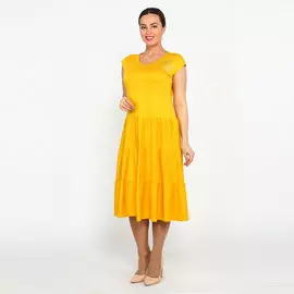 Сарафан свободный с округлым вырезом