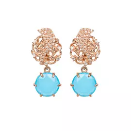 Серьги серебряные "Агатовые грезы"